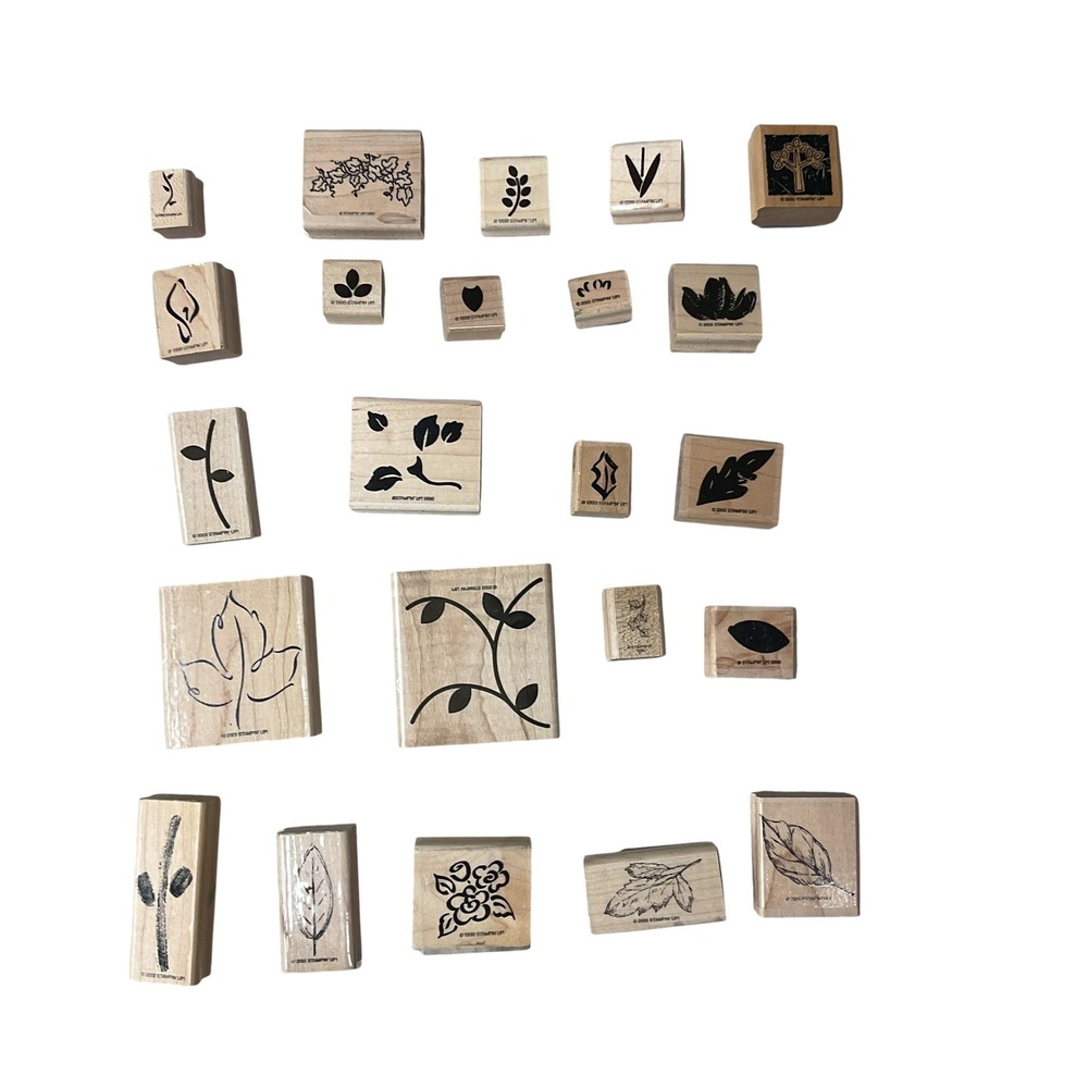 Stampin' Up! Leaves & Stem Crafting‎ Scrapbooking 23 Wooden Rubber Stamps Set OS